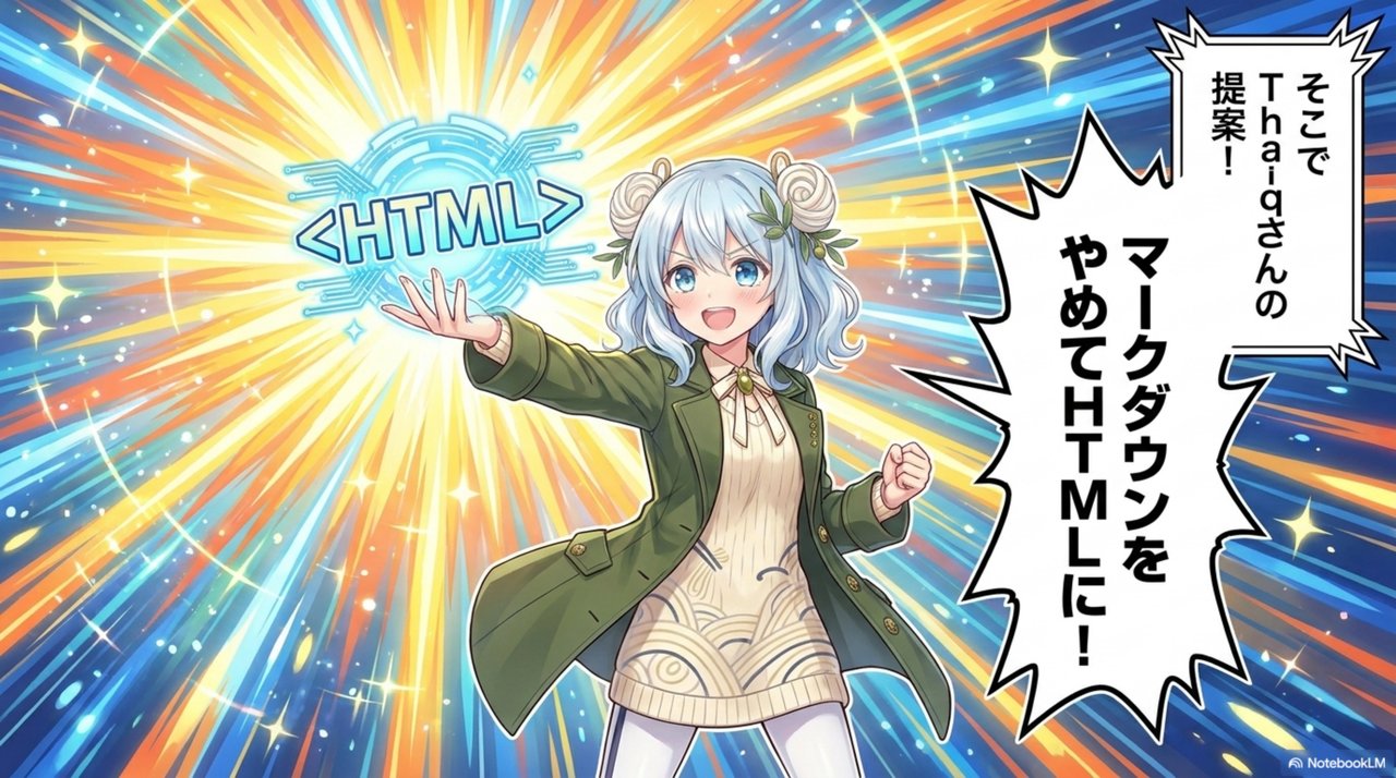 MarkdownをやめてHTMLに