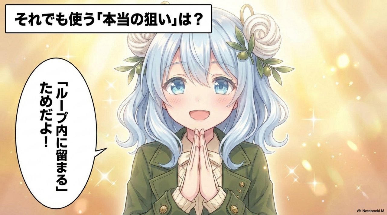 本当の狙いはループ内に留まる